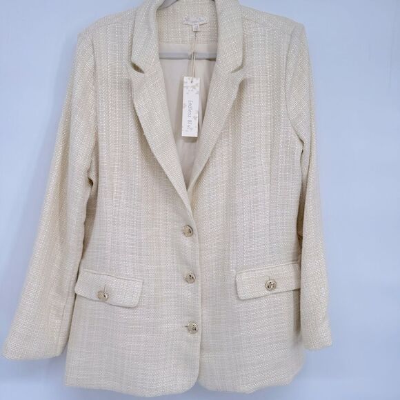 Endless Blu Women’s Boutique Long Sleeve Work Career Blazer Size Large NWT - Picture 1 of 7